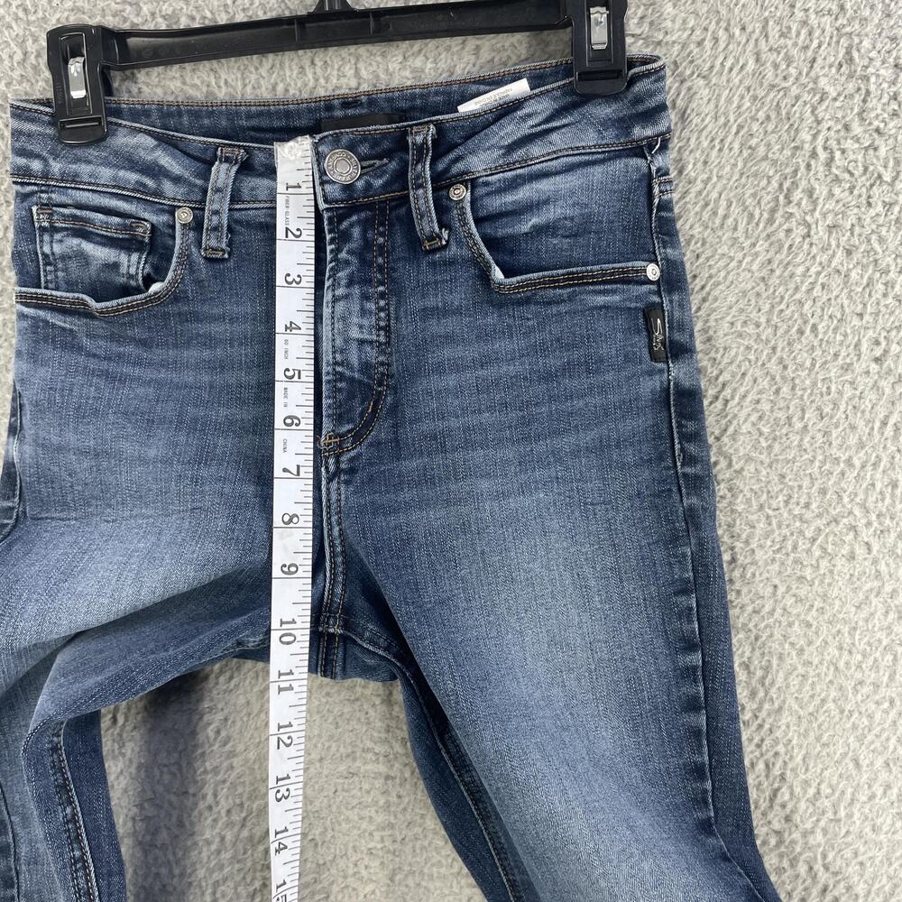 Silver Jeans Co Jeans Womens 27 x29 Blue Avery Skinny Mid Rise Stretch Denim - Picture 4 of 12